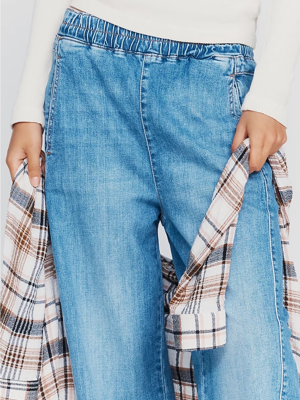 Pilcro Anthropologie Izzie Relaxed Pull-On Barrel Jeans Size S - Picture 10 of 10